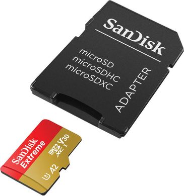 Купити Карта пам'яті SanDisk microSDXC Extreme 256GB Class 10 UHS-I (U3) V30 A2 W-130MB/s R-190MB/s