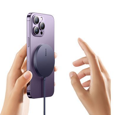 Купити Бездротовий зарядний Baseus Simple Mini3 Magnetic Wireless Charger 15W Dusty Purple