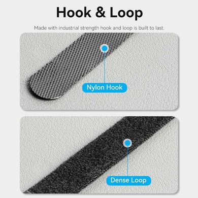 Купити Стяжка для кабелів Vention Hook & Loop 10 Pcs/Pack Black