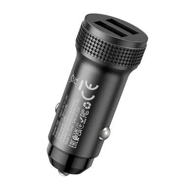 Купити Автомобільний зарядний пристрій HOCO Z49 Level dual port car charger Black