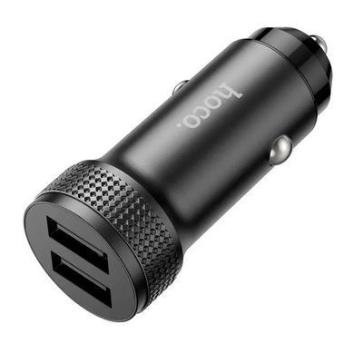 Купити Автомобільний зарядний пристрій HOCO Z49 Level dual port car charger Black