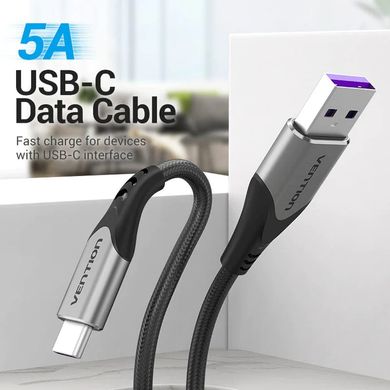 Купити Кабель Vention USB Type-A USB-C 5 A 1.5m Black