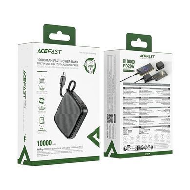 Купити Зовнішній акумулятор ACEFAST M15-10000 PD20W power bank with cable Black