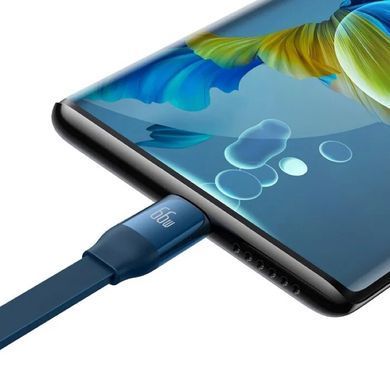 Купити Кабель Baseus Bright Mirror 2 Series Retractable 3-in-1 Fast Charging Data Cable USB to M+L+C 66W 1.1m Blue