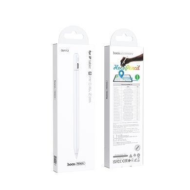Купити Стилус HOCO GM112 Intelligent anti-lost active capacitive pen with digital display pad dedicated White