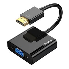 Купити USB-хаб Baseus Converter (HD4K to VGA+Micro+DC3.5) Black