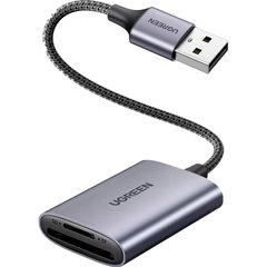 Купити Кардрiдер UGREEN CM401 USB 3.0 A to SD, TF Metal Gray