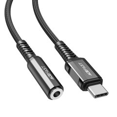 Купити Кабель ACEFAST C1-07 USB-C 3,5 mm 0,18 м Black