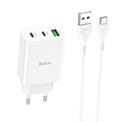 Купити Мережевий зарядний пристрій Hoco C99A charger set(Type-C) White