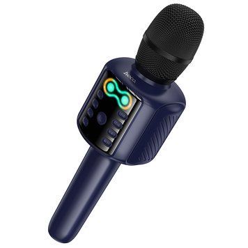 Купити Портативна колонка-мікрофон HOCO L24 Shine karaoke microphone, 5W, Blue