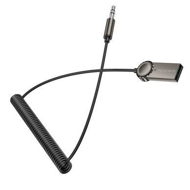 Купити Bluetooth-ресивер BOROFONE BC56 Peaceful car AUX BT receiver with cable Metal Gray
