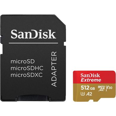 Купити Карта памяти SanDisk microSDXC Extreme 512GB Class 10 UHS-I (U3) V30 A2