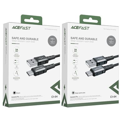 Купити Кабель ACEFAST C1-04 USB Type-C 3 A 1,2m Black