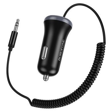 Купити Bluetooth-ресивер BOROFONE BC64 Contento dual-port car BT receiver with built-in cable Black