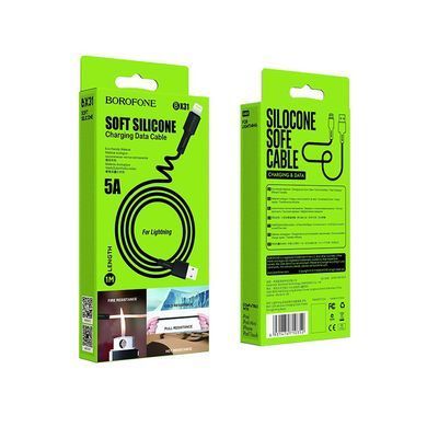 Купити Кабель BOROFONE BX31 USB to iP 2.4A, 1m, силикон, TPE коннекторы, Black