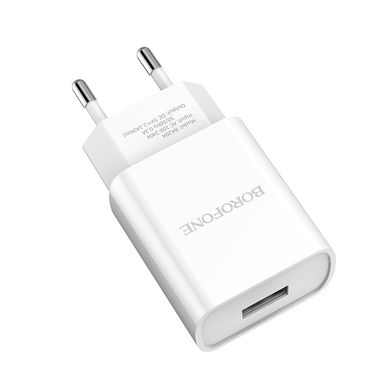 Купити Сетевое зарядное устройство Borofone BA20A Sharp charger set(Lightning) White