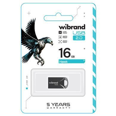 Купити Флеш-накопичувач Wibrand USB 2.0 Hawk 16Gb Black
