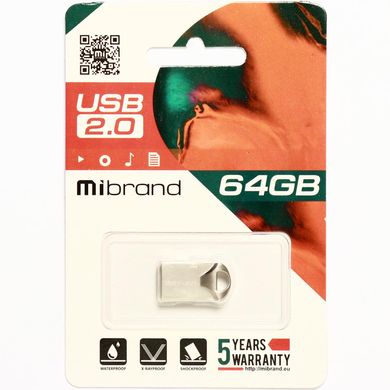 Купити Флеш-накопитель Mibrand Hawk USB2.0 64GB Silver