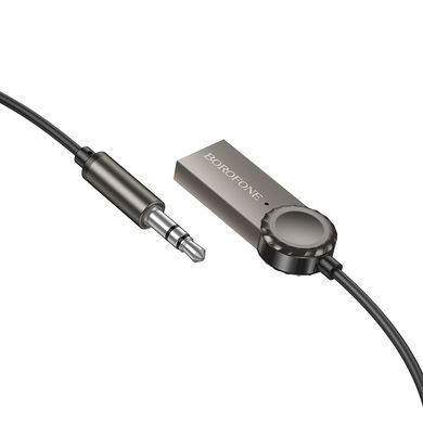 Купити Bluetooth-ресивер BOROFONE BC56 Peaceful car AUX BT receiver with cable Metal Gray