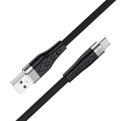 Купити Кабель HOCO X53 USB to Type-C 3A, 1m, silicone, aluminum connectors, Black