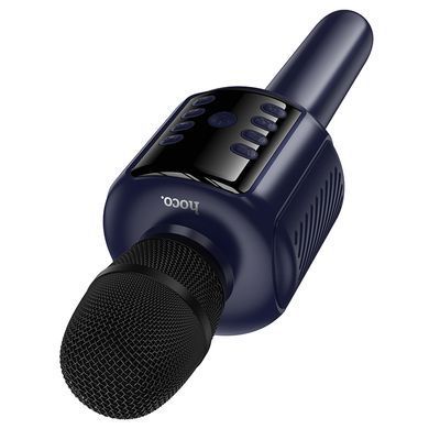 Купити Портативна колонка-мікрофон HOCO L24 Shine karaoke microphone, 5W, Blue