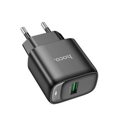 Купити Мережевий зарядний пристрій HOCO C140A Smart single port QC3.0 charger(EU) Black