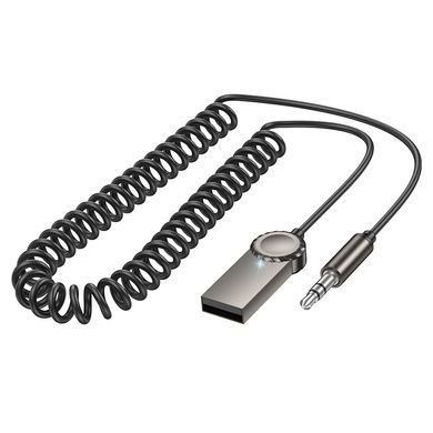 Купити Bluetooth-ресивер BOROFONE BC56 Peaceful car AUX BT receiver with cable Metal Gray