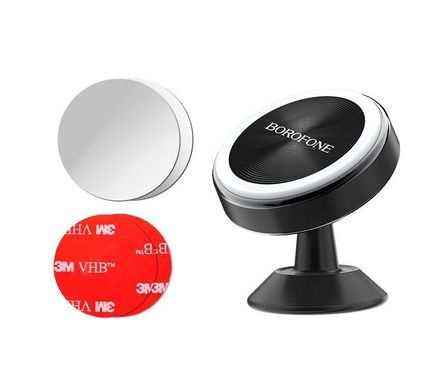 Купити Держатель Borofone Platinum metal magnetic in-car holder for dashboard Black Black
