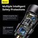 АЗП Baseus Golden Contactor Max Dual Fast Charger Car Charger U+U 60W Dark Gray