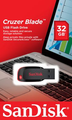 Купити Флеш-накопитель SanDisk Cruzer Blade USB2.0 32GB Black-Red