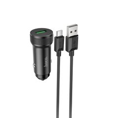Купити Автомобільний зарядний пристрій Hoco Z49A charger set(Type-C) USB Black