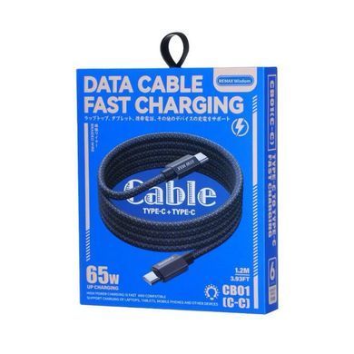 Купити Кабель "REMAX Phantom aluminum alloy light fast charging braided data cable 1.2M " CB01(C-C)