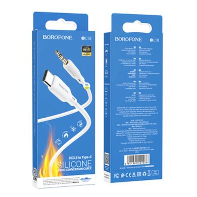 Купити Borofone BL18 AUX 3.5 мм Type-C 1m White