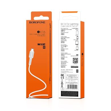 Купити Кабель Borofone BX16 Easy microUSB USB 2A 1m White