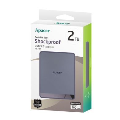 Купити Портативний SSD Apacer AS724 2TB USB 3.2 Gen.2 Type-C Read/Write 500MB/s Mauve