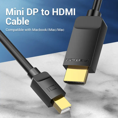 Купити Відеокабель Vention 4K Mini DP to HDMI 1,5 м Black