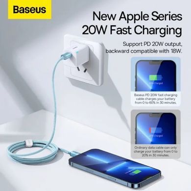 Купити Кабель Baseus Gem Fast-Charging Data Cable USB-C to iP 20W 1m Galaxy Blue