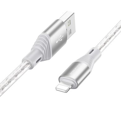 Купити Кабель Borofone BX96 Ice crystal USB Type-A Apple Lightning 2.4 A 1m Gray