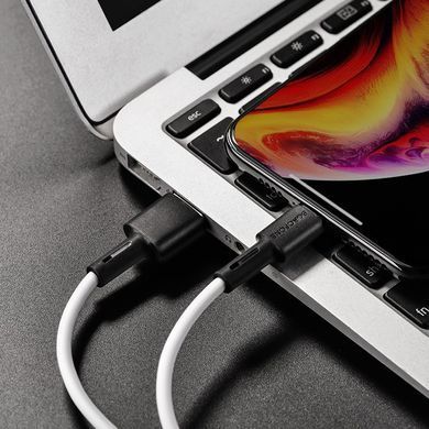 Купити Кабель BOROFONE BX31 USB to iP 2.4A, 1m, силикон, TPE соединители, Белый