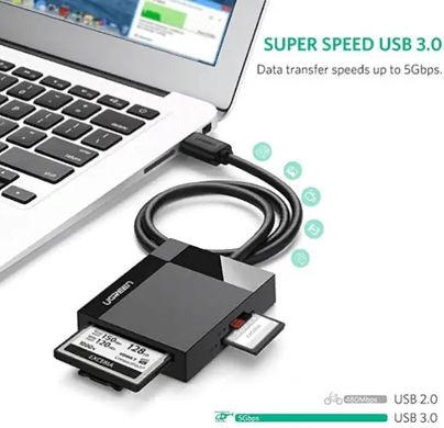 Купити Кардрiдер UGREEN CR125 USB3.0 Black