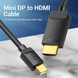 Відеокабель Vention 4K Mini DP to HDMI 1,5 м Black