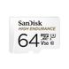 Карта памяти SanDisk microSDXC Max Endurance 64GB Class 10 UHS-I (U3) V30 до 40 МБ/с 100 МБ/с +SD-адаптер