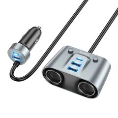 Купити Автомобільний зарядний пристрій Hoco Z51 Establisher 2 × USB, USB Type-C Metal Gray
