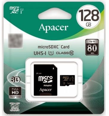 Купити Карта пам'яті Apacer microSDXC 128GB Class 10 UHS-I +SD-адаптер