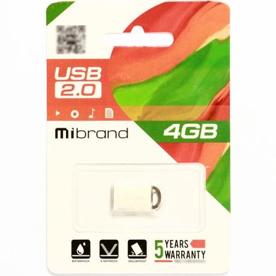 Купити Флеш-накопичувач Mibrand lynx USB2.0 4GB Silver