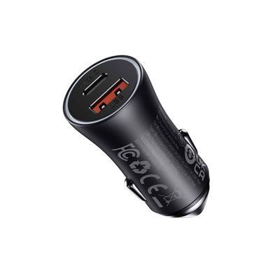 Купити Автомобільний зарядний пристрій Baseus Golden Contactor Max Dual Fast Charger Car Charger U+C 60W Dark Gray