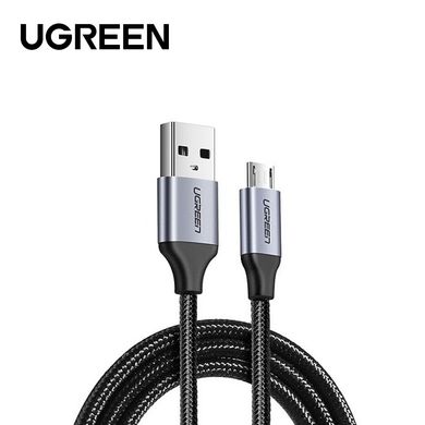 Купити кабель UGREEN US290 USB Type-A Micro 2.4 A 1m Metal/Black