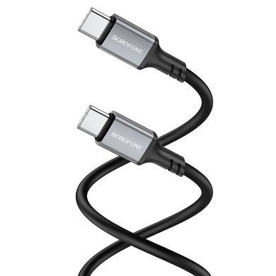Купити Кабель BOROFONE BX83 Type-C to Type-C Famous 60W silicone charging data cable Black