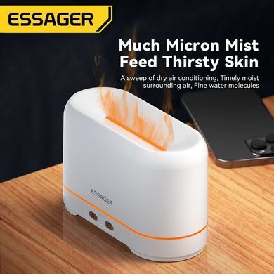 Купити Зволожувачі повітря ESSAGER Flame Aromatherapy Humidifier Black