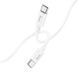 Кабель HOCO X87 Magic silicone 60W PD charging data cable for Type-C to Type-C White